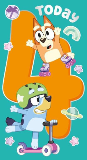 Picture of BLUEY 4 TODAY BIRTHDAY CARD